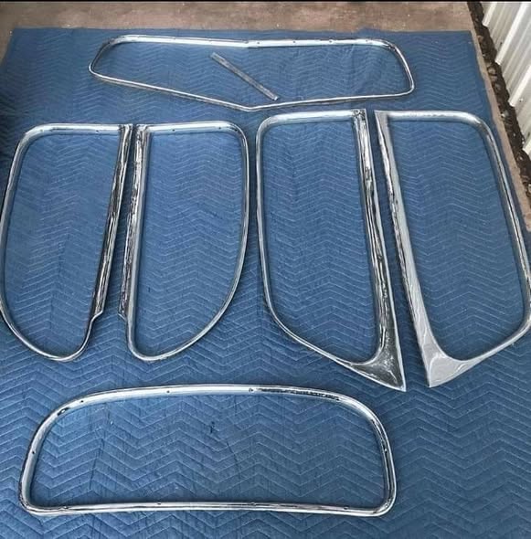1939 Chevy 2 door sedan chrome garnish moldings.