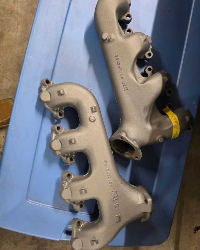 Exhaust manifolds blasted and coated
