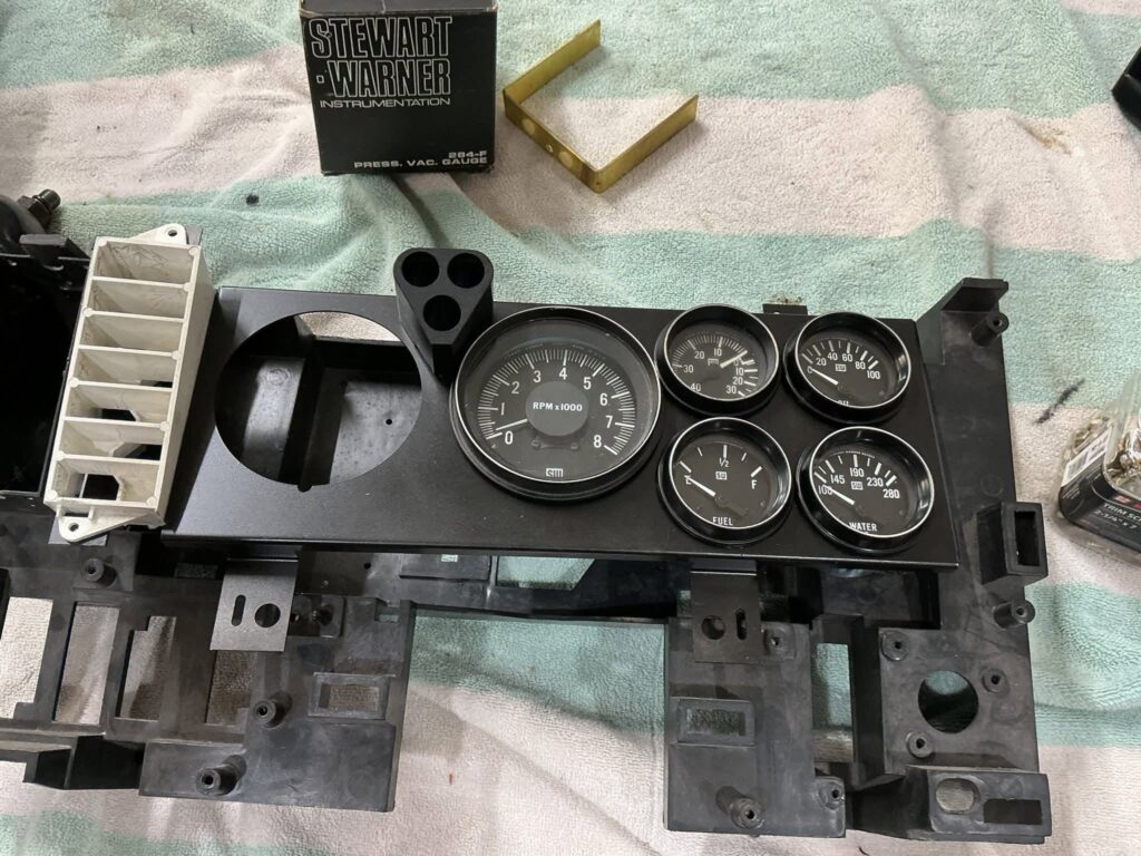 Complete Kit with Rare NOS GNX Tachometer & Rare Stewart Warner  40 lb. Boost Gauge.
